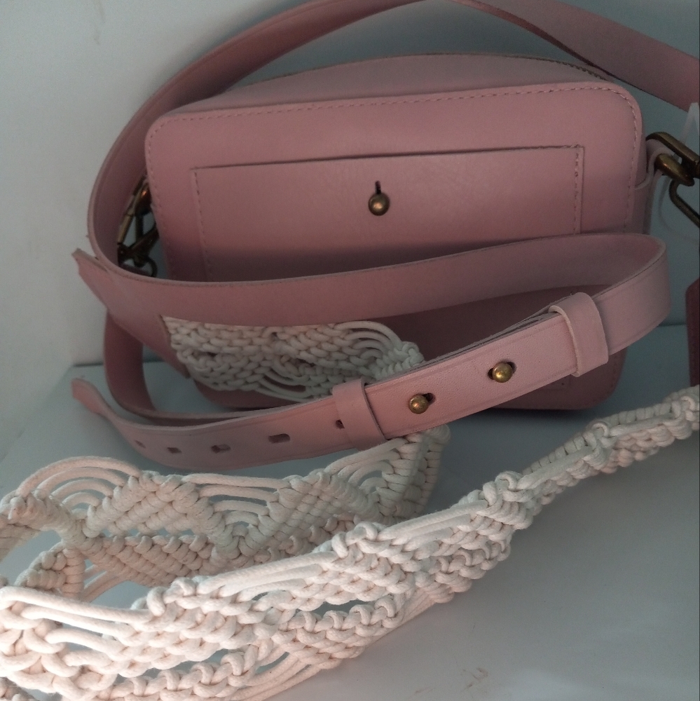 MADEWELL The Transport Camera Bag: Crocheted Strap Limited Edition Leather,trave
